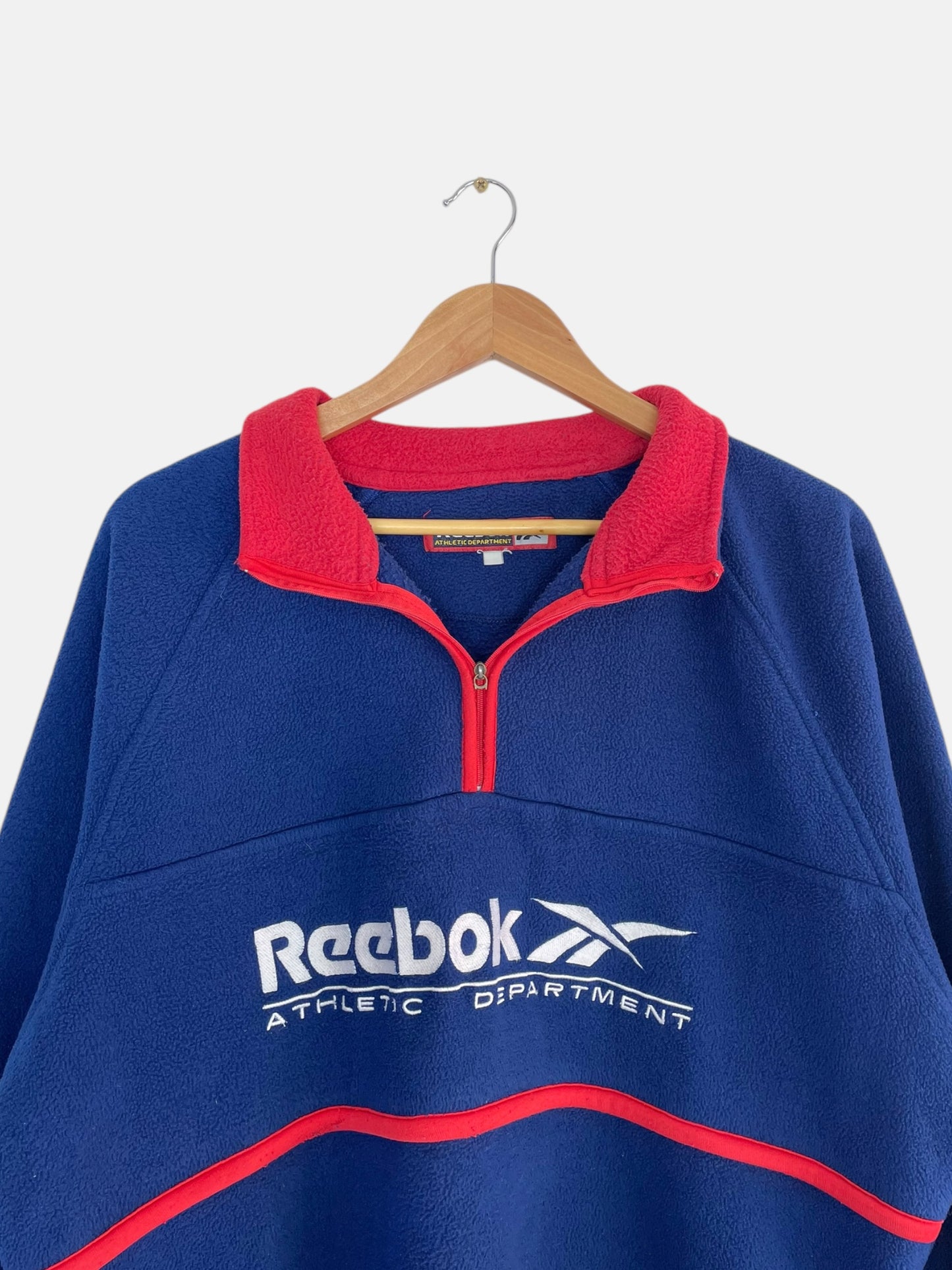 90's Reebok Embroidered Vintage Quarter-zip Sweatshirt Size 2XL