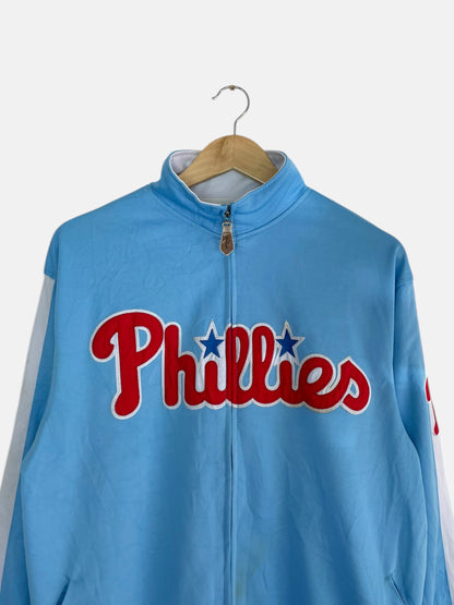 90's MLB Philadelphia Phillies Stitches Vintage Track Jacket Size L