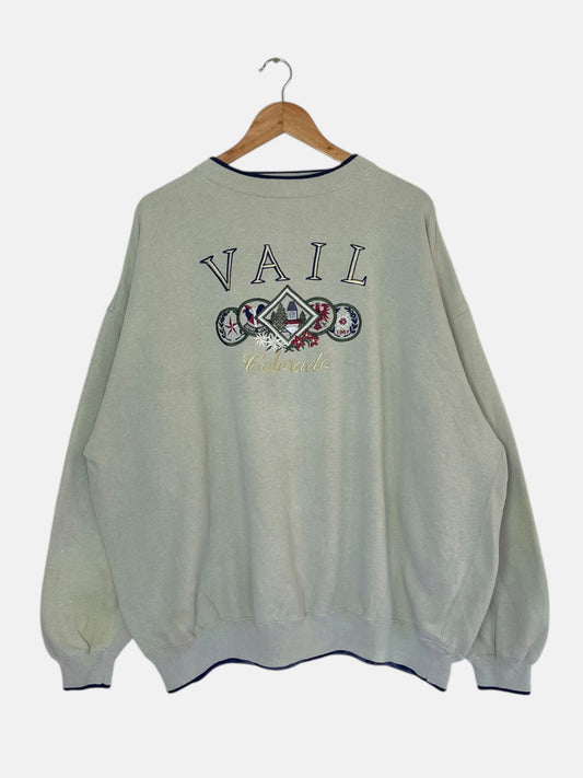 90's Vail Colorado Embroidered Vintage Sweatshirt Size 2XL-3XL