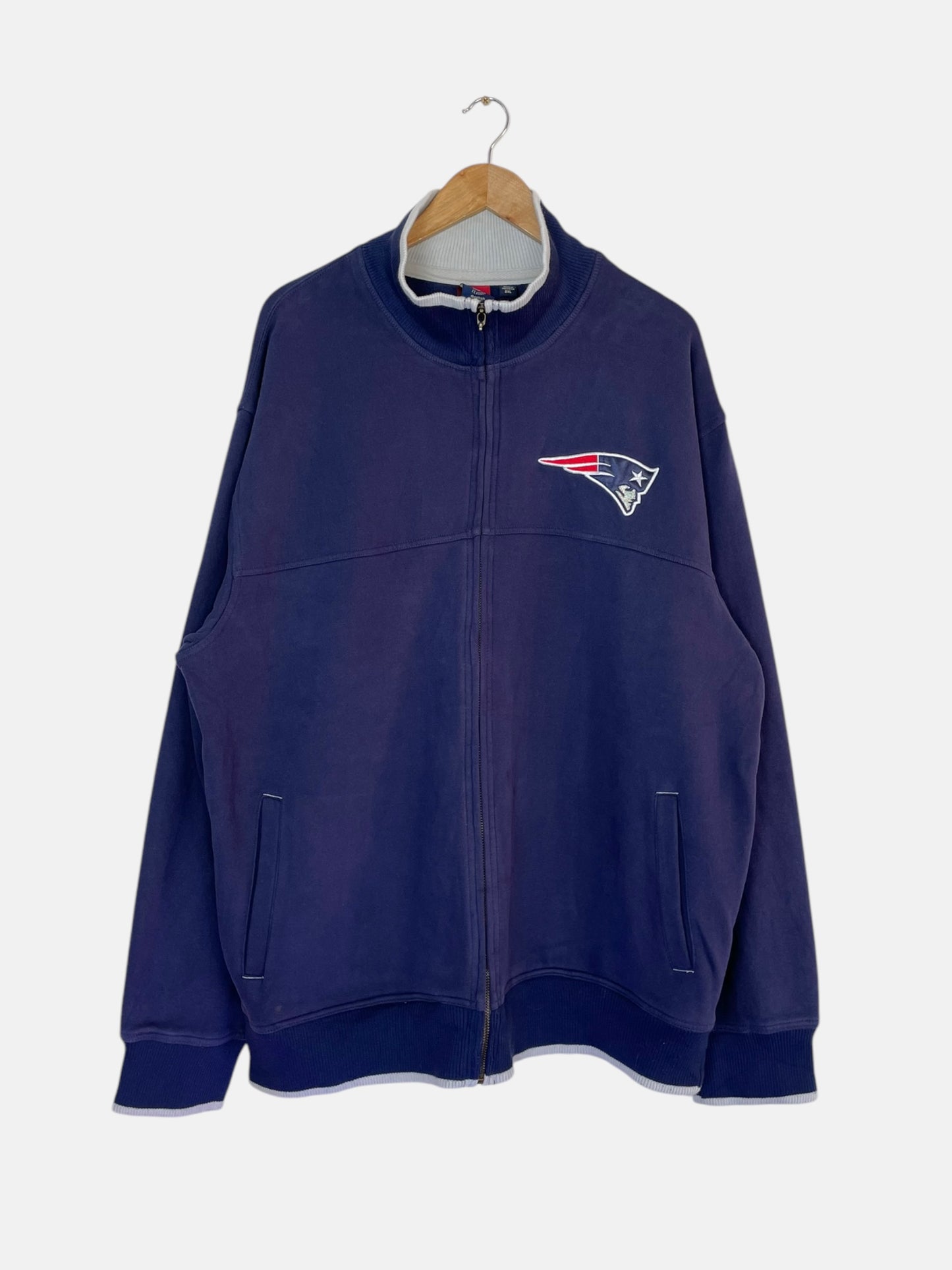 90's Reebok NFL Patriots Embroidered Vintage Quarter-zip Sweatshirt Size 2XL-3XL