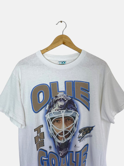 90's NHL "Olie the Goalie" Vintage T-Shirt Size S-M