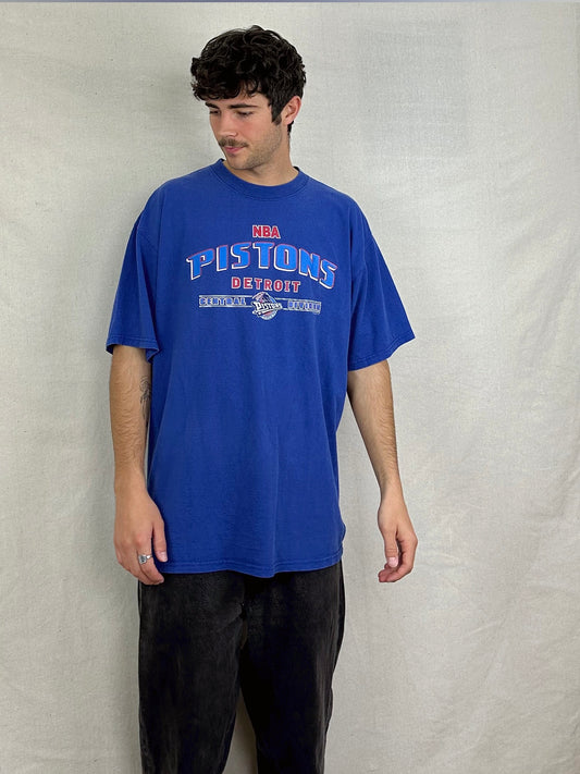 90's Detroit Pistons NBA Vintage T-Shirt Size XL