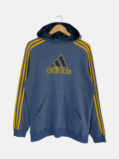 90's Adidas Embroidered Vintage Hooded Sweatshirt Size L