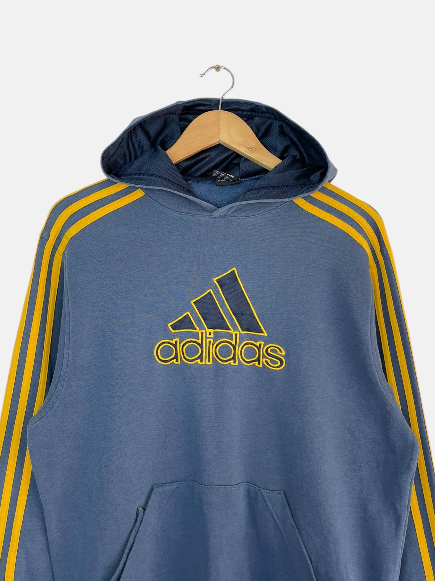 90's Adidas Embroidered Vintage Hooded Sweatshirt Size L