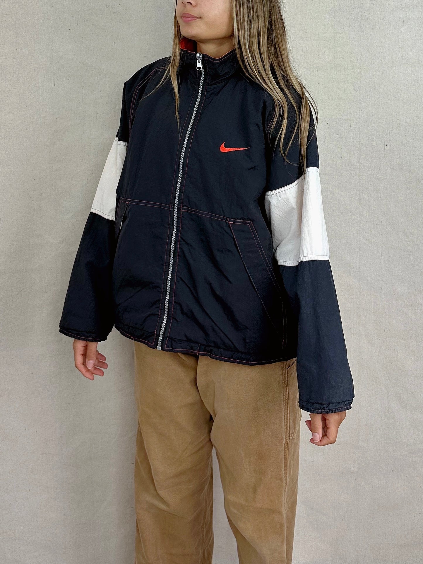 90's Reversible Nike Embroidered Vintage Jacket Size 14