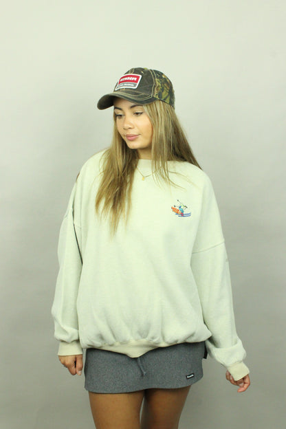 90's Wild Daves Skiing Embroidered Vintage Sweatshirt Size L-XL