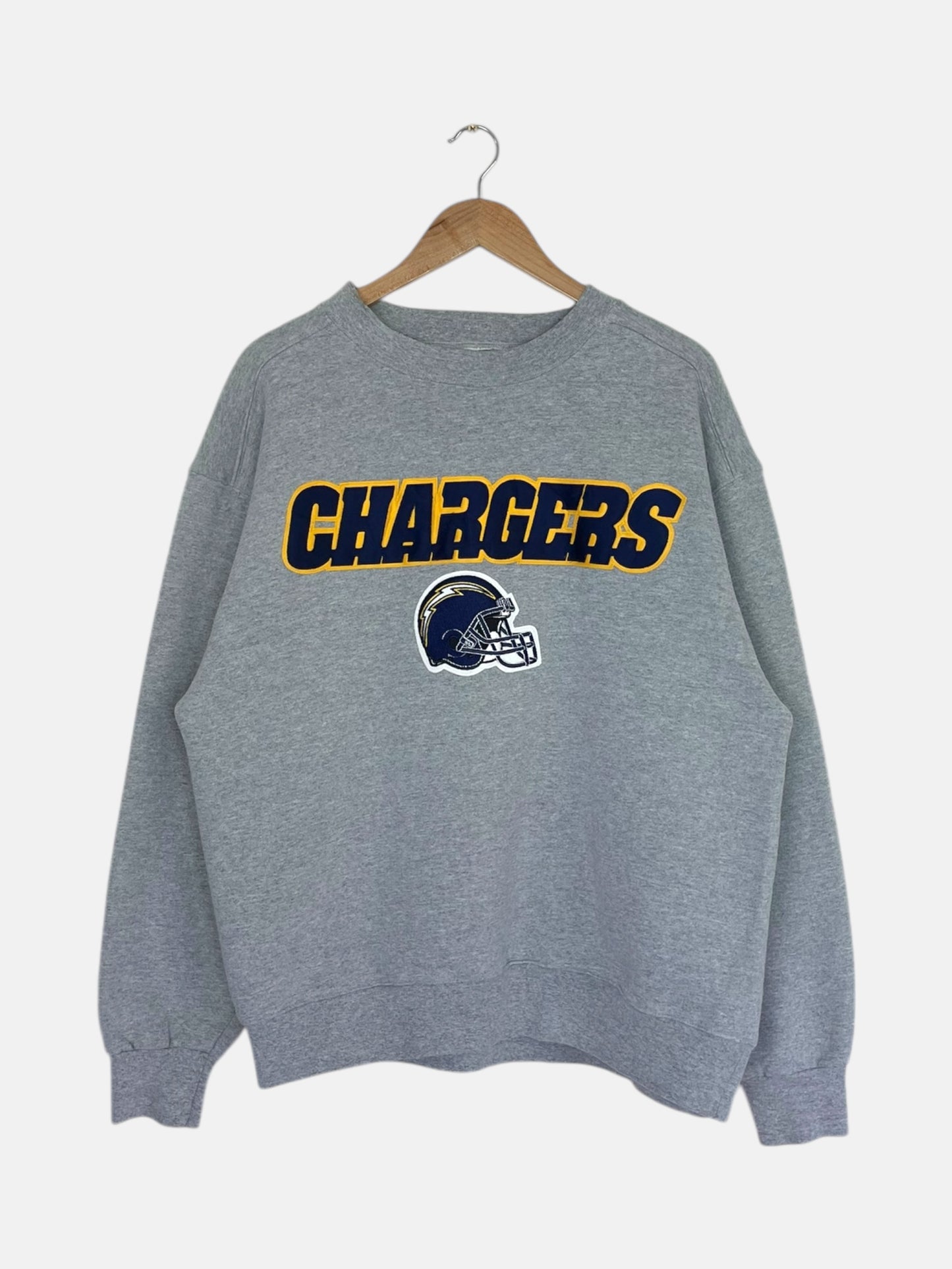 90's Chargers Embroidered Vintage Sweatshirt Size L-XL