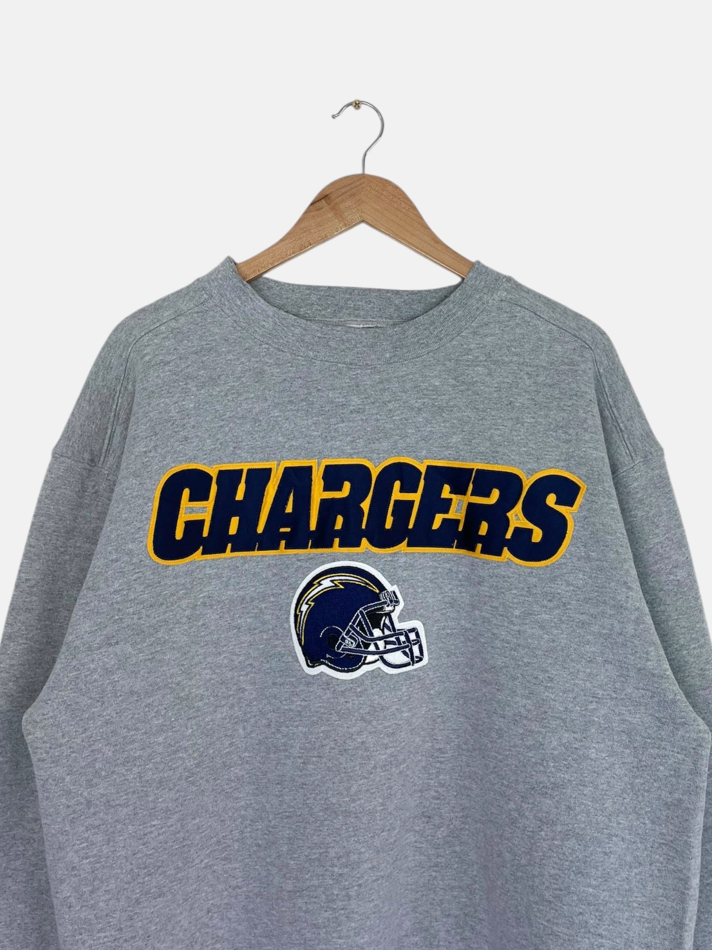 90's Chargers Embroidered Vintage Sweatshirt Size L-XL