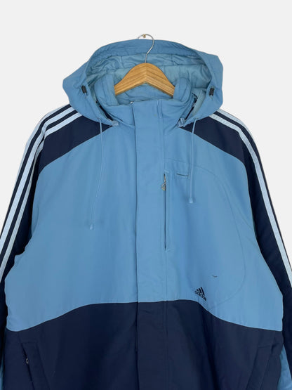 90's Adidas Embroidered Vintage Hooded Jacket Size 2XL