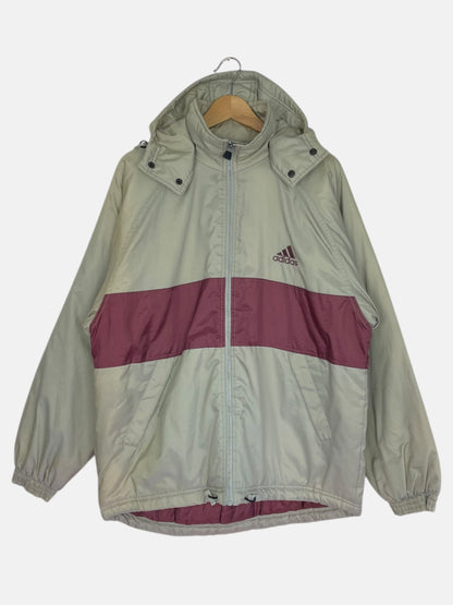 90's Adidas Embroidered Vintage Hooded Jacket Size XL