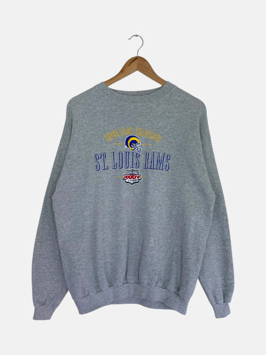 90's St Louis Rams Embroidered Vintage Sweatshirt Size M