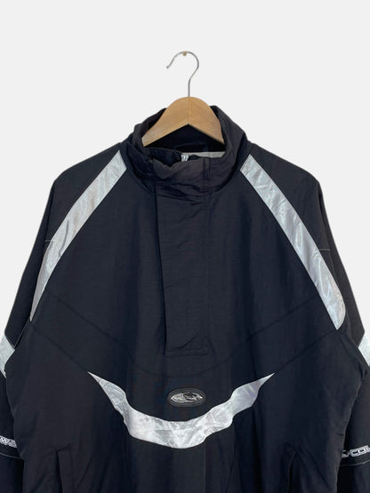 90's Cold Wave Reflective Vintage Pull-over Quarterzip Jacket Size L