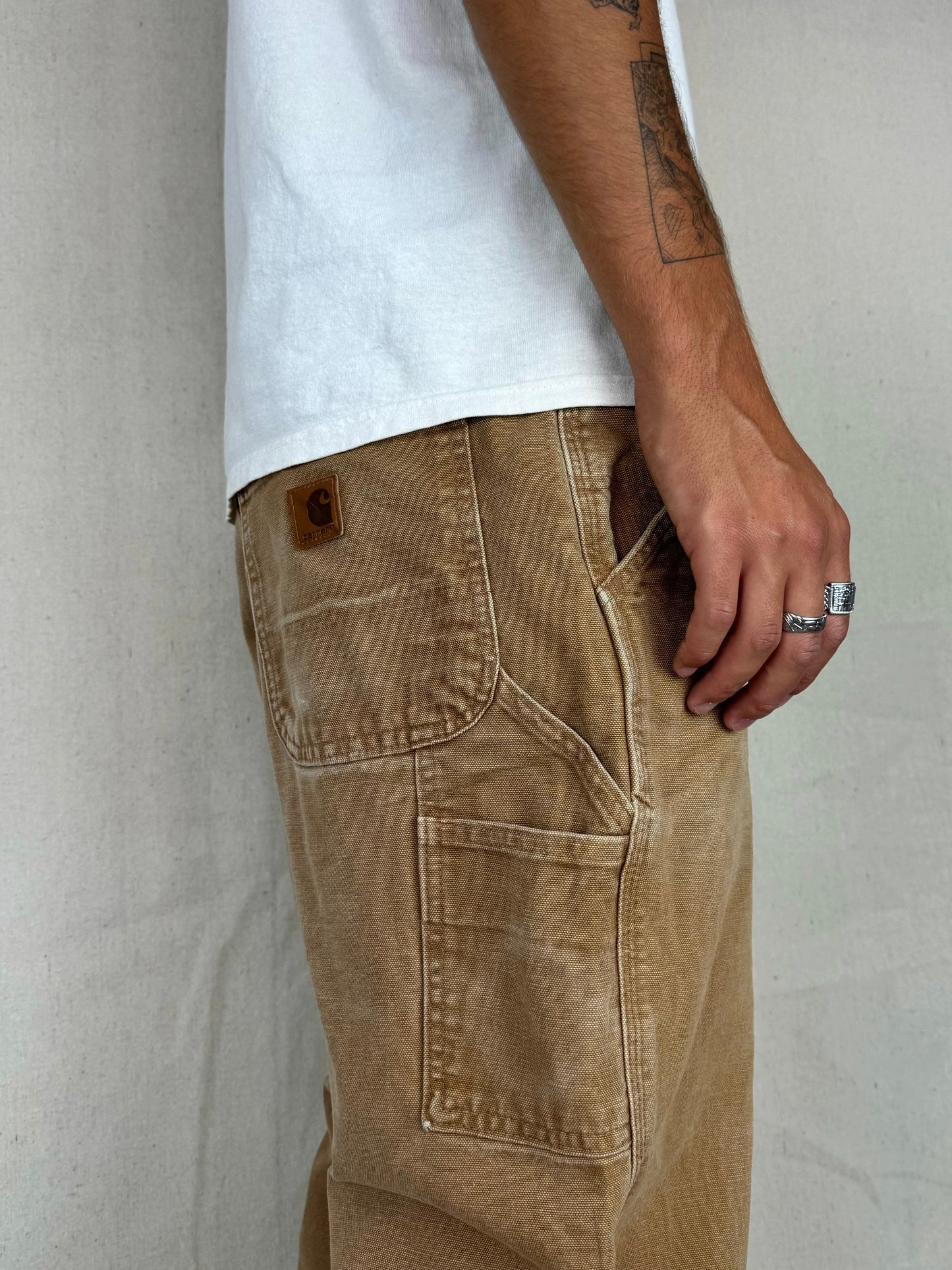 90's Carhartt Heavy Duty Vintage Carpenter Jeans Size 34x30