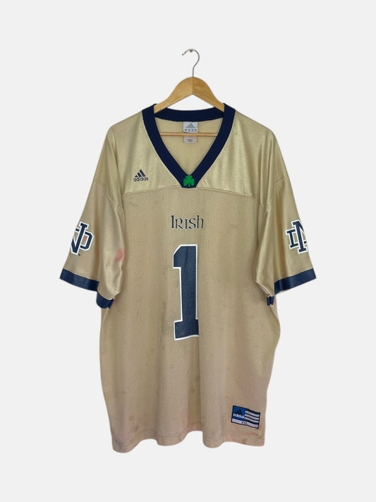 90's Adidas Notre Dame NFL Embroidered Vintage Jersey Size 3XL