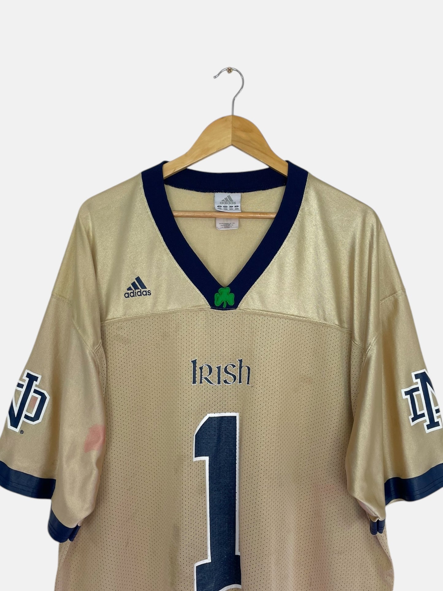 90's Adidas Notre Dame NFL Embroidered Vintage Jersey Size 3XL