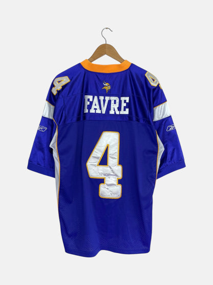 90's Reebok Minnesota Vikings Brett Favre NFL Embroidered Vintage Jersey Size XL