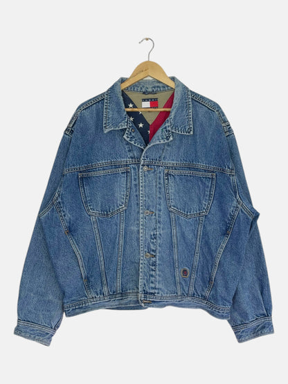 90's Tommy Hilfiger Embroidered Denim Jacket Size XL