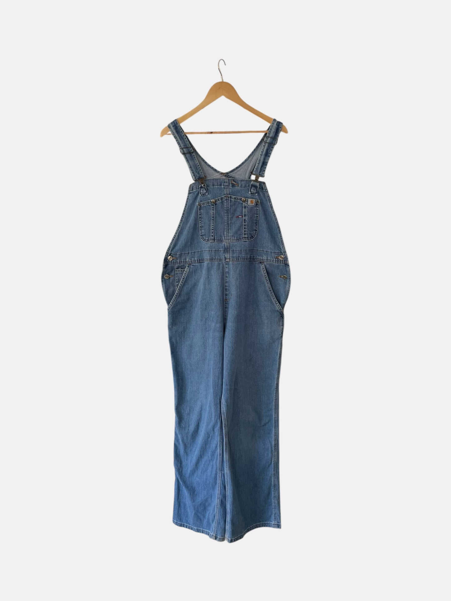 90's Carhartt Denim Vintage Overalls Women's Size 12-14