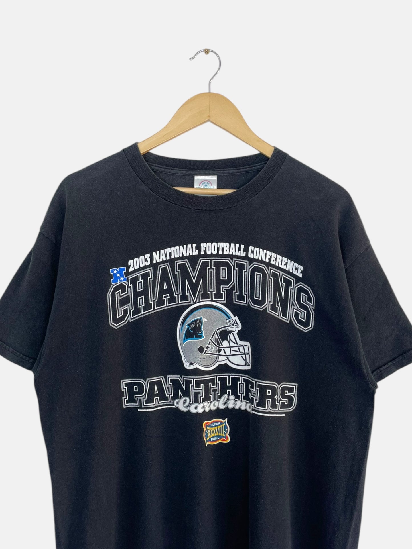 90's Carolina Panthers Super Bowl Vintage T-Shirt Size M-L