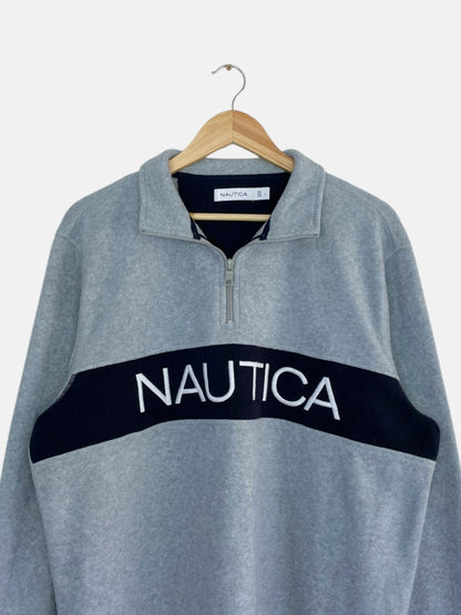 90's Nautica Embroidered Vintage Quarter-zip Sweatshirt Size XL