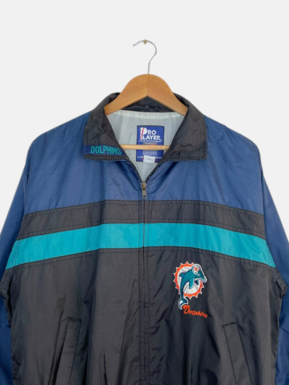 90's Dolphins Embroidered Pro Player Vintage Jacket Size M-L