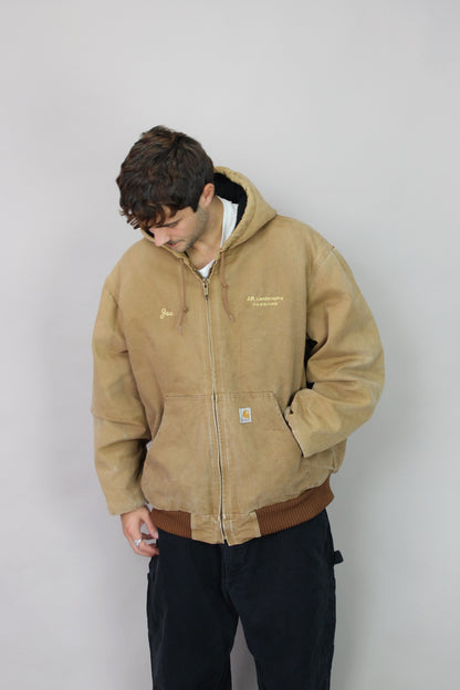 90's Carhartt Heavy Duty Vintage Jacket with Hood Size XL