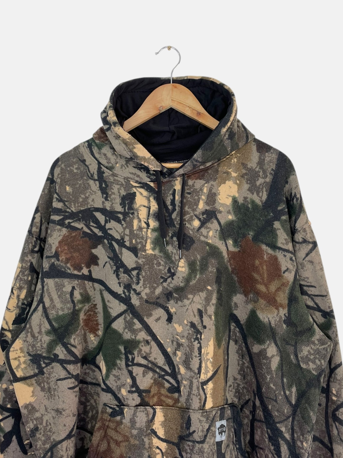 90's Realtree Camo Buffalo Outdoors Vintage Hooded Sweatshirt Size 2XL-3XL