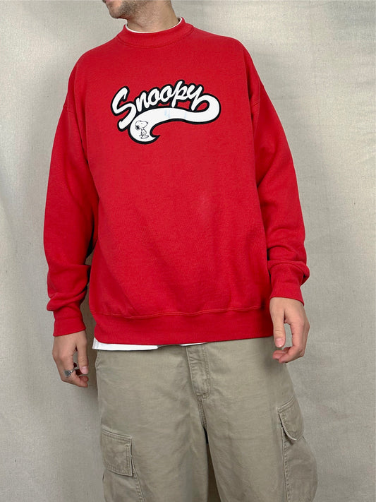 90's Snoopy Embroidered Vintage Sweatshirt Size XL