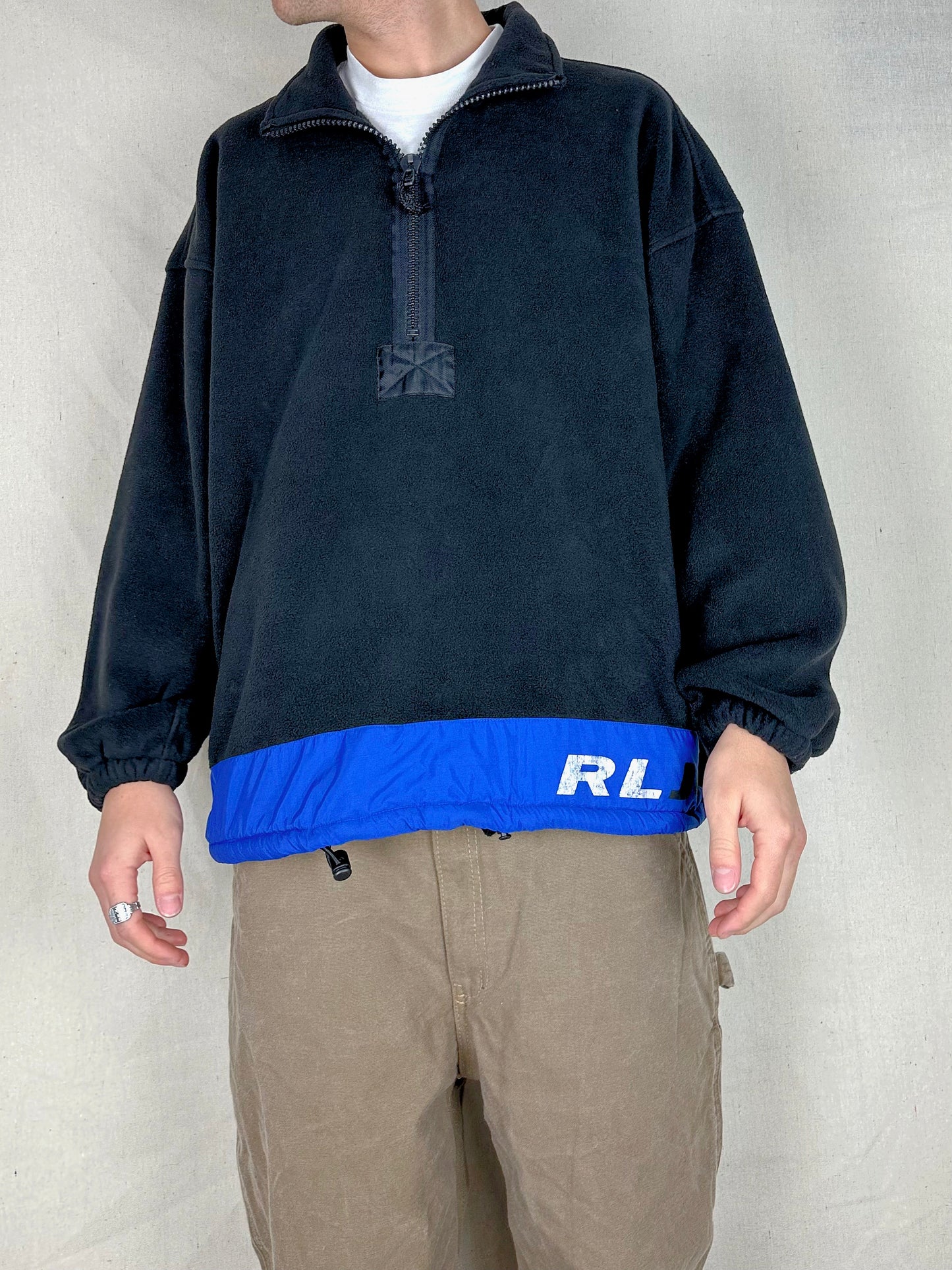 90's Ralph Lauren Polo Jeans Co Vintage Quarterzip Fleece Size XL