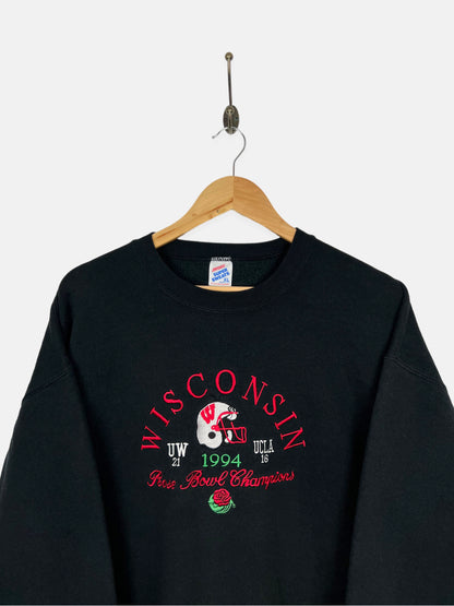 1994 Wisconsin Badgers USA Made Embroidered Vintage Sweatshirt Size L-XL