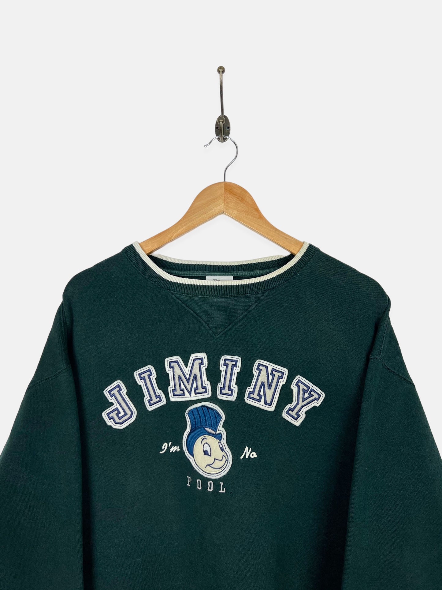 90's Jiminy Cricket Embroidered Vintage Sweatshirt Size M-L