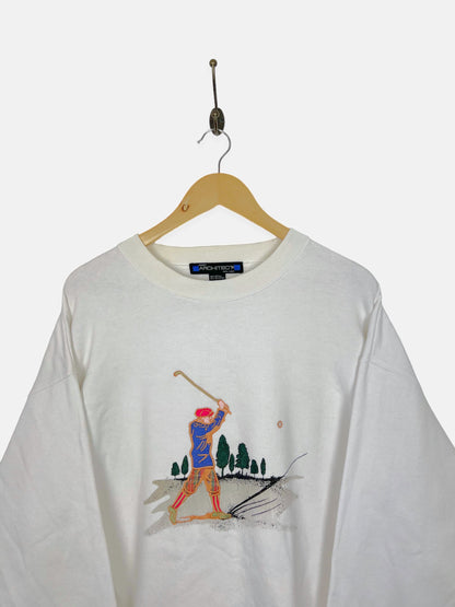 90's Golf Embroidered Vintage Sweatshirt Size L-XL