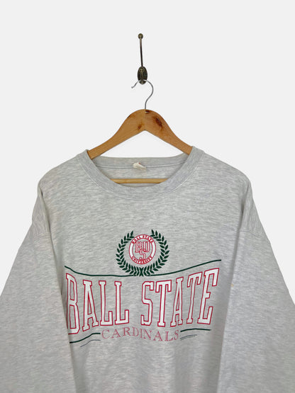 1990 Ball State Cardinals USA Made Vintage Sweatshirt Size L