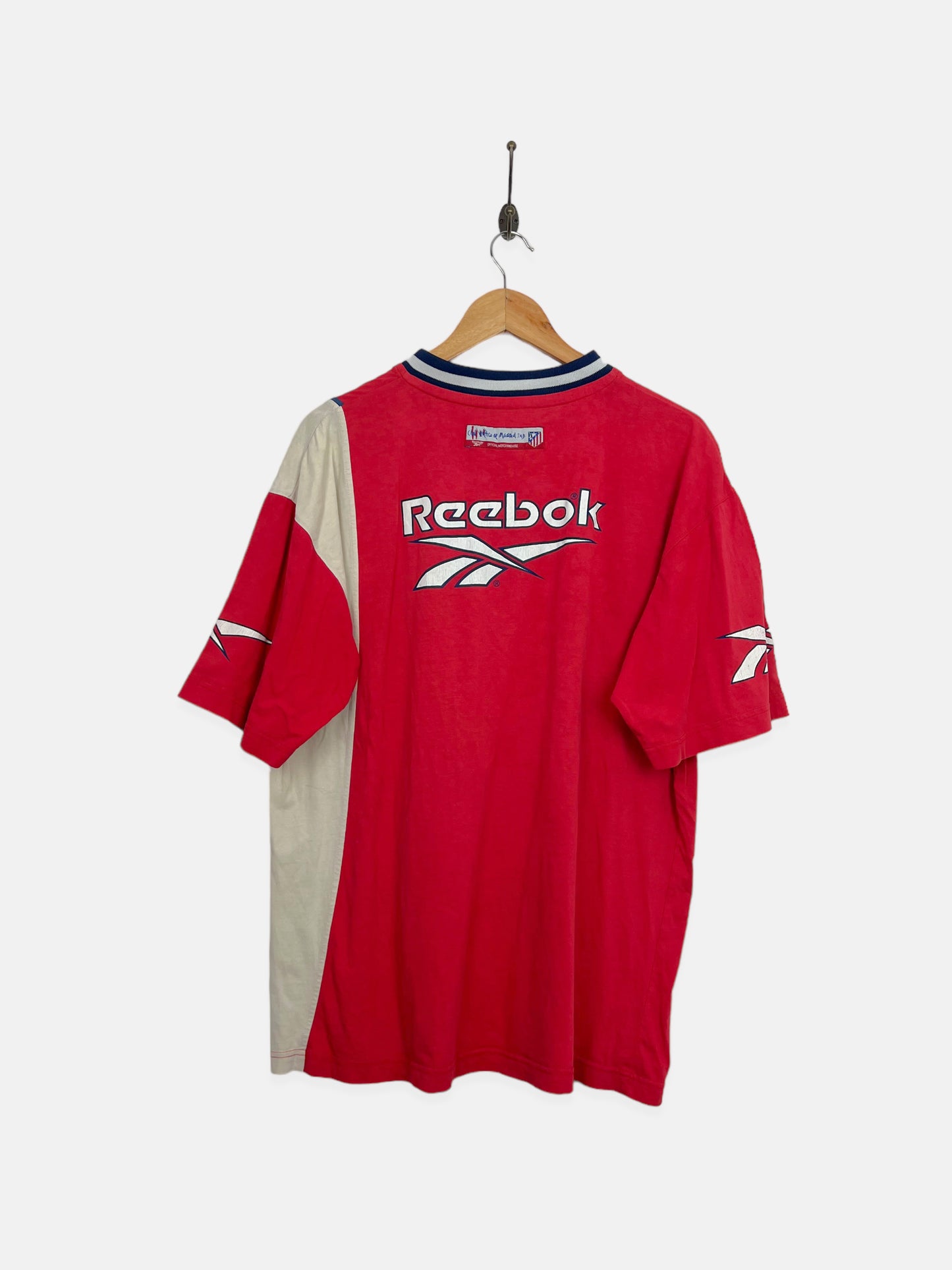 90's Reebok Atletico Madrid Embroidered Vintage T-Shirt Size L