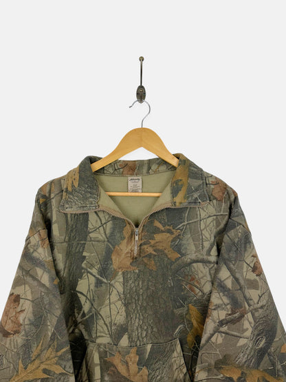 90's Realtree Camo Vintage Quarterzip Sweatshirt Size M-L