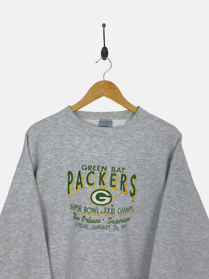 1997 Green Bay Packers NFL USA Made Embroidered Vintage Sweatshirt Size L