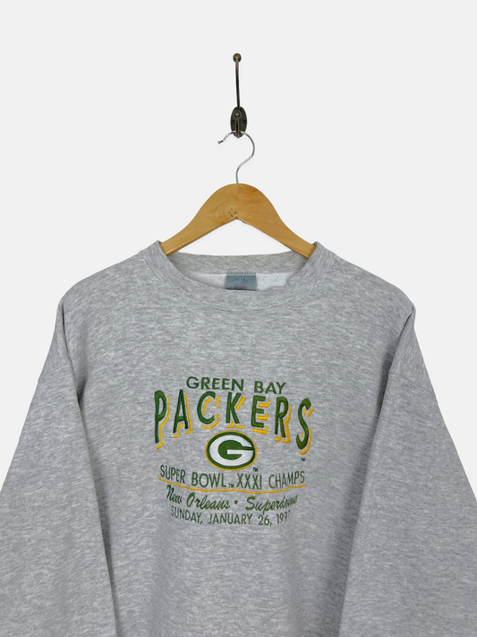 Vintage Green Bay Packers sweatshirt, NFL grey embroidered