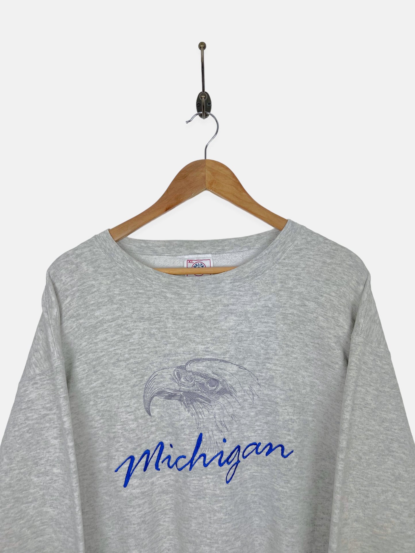 90's Michigan USA Made Embroidered Vintage Sweatshirt Size L