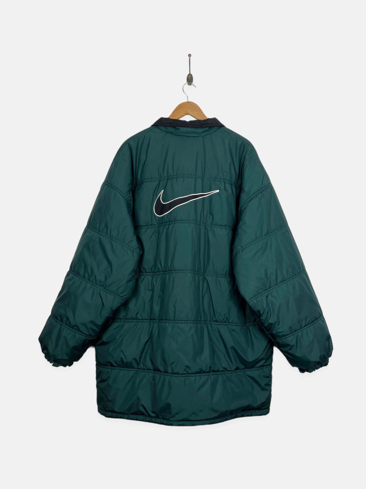 90's Reversible Nike Embroidered Long Jacket Size XL-2XL