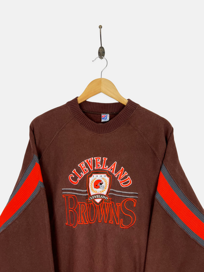 90's Cleveland Browns NFL USA Made Embroidered Vintage Sweatshirt Size M-L