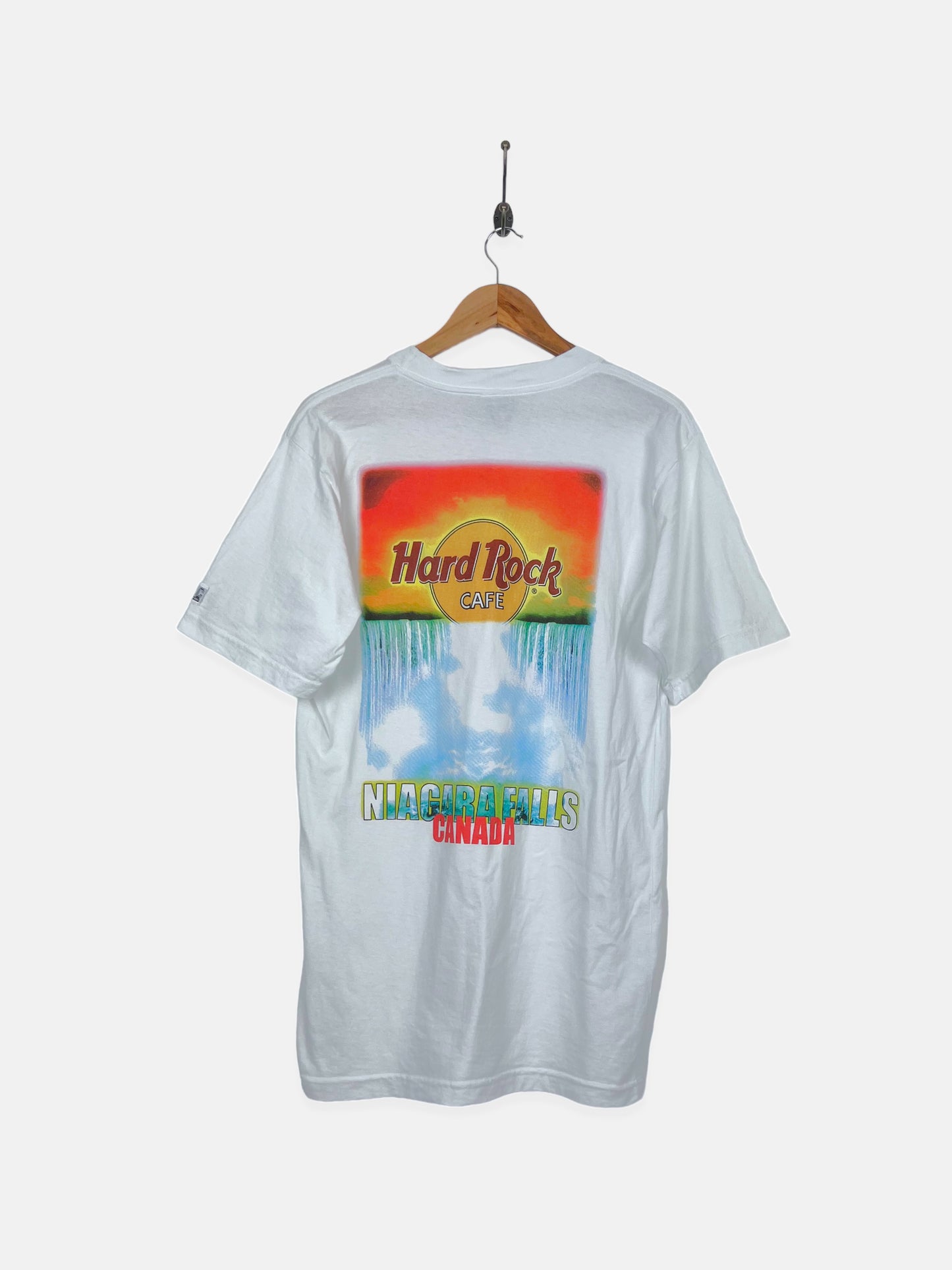 90's Hard Rock Cafe Niagara Falls Canada USA Made Vintage T-Shirt Size 10