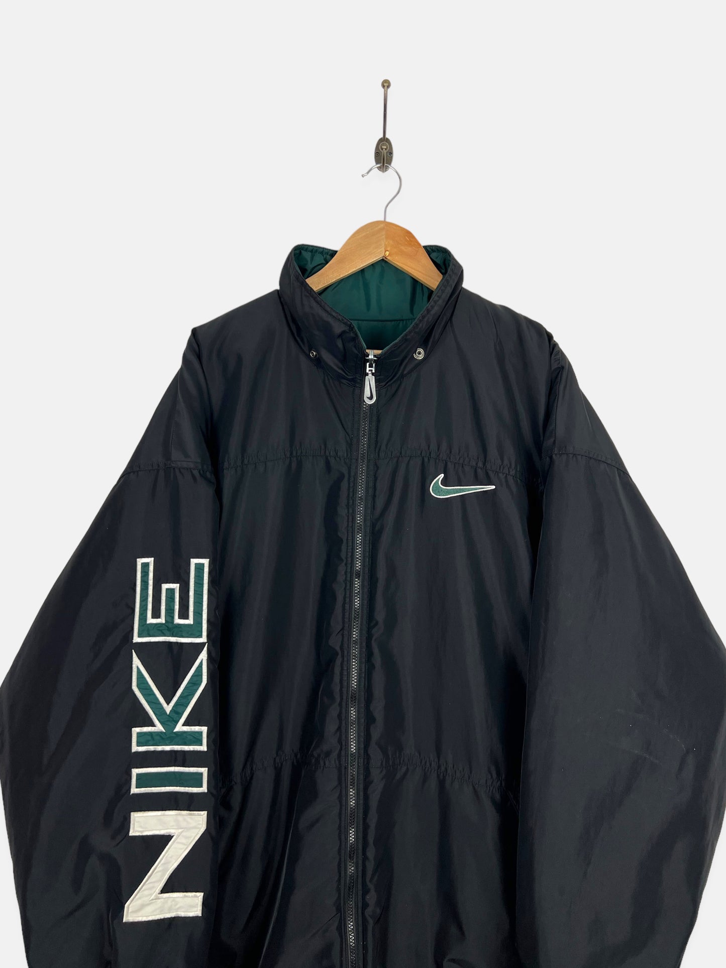 90's Reversible Nike Embroidered Long Jacket Size XL-2XL