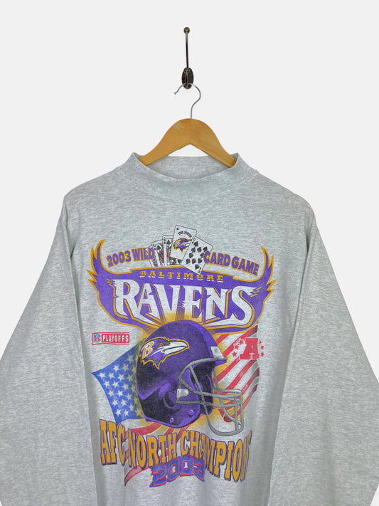 90s NFL Baltimore Ravens X Nike Crewneck Sweatshirt Print Lo