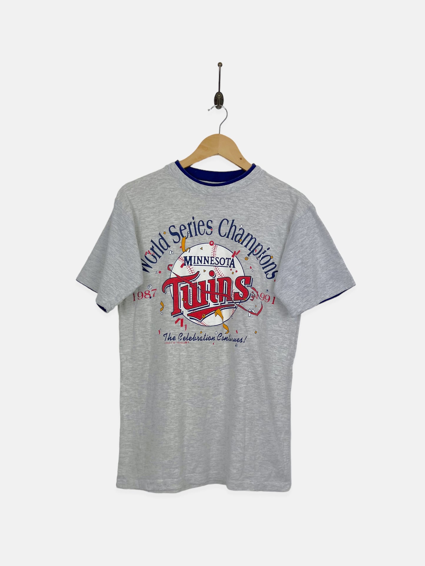 1991 Minnesota Twins MLB USA Made Vintage T-Shirt Size 8-10