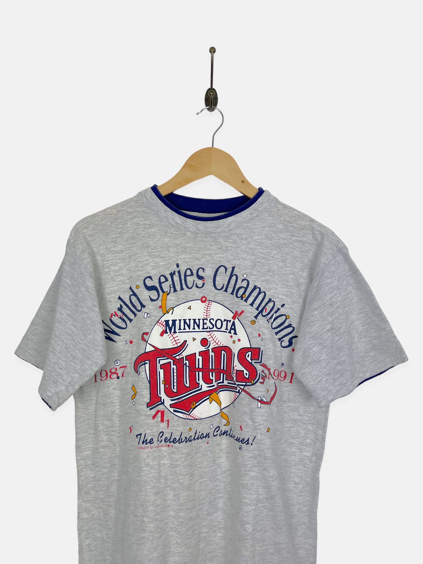 1991 Minnesota Twins MLB USA Made Vintage T-Shirt Size 8-10