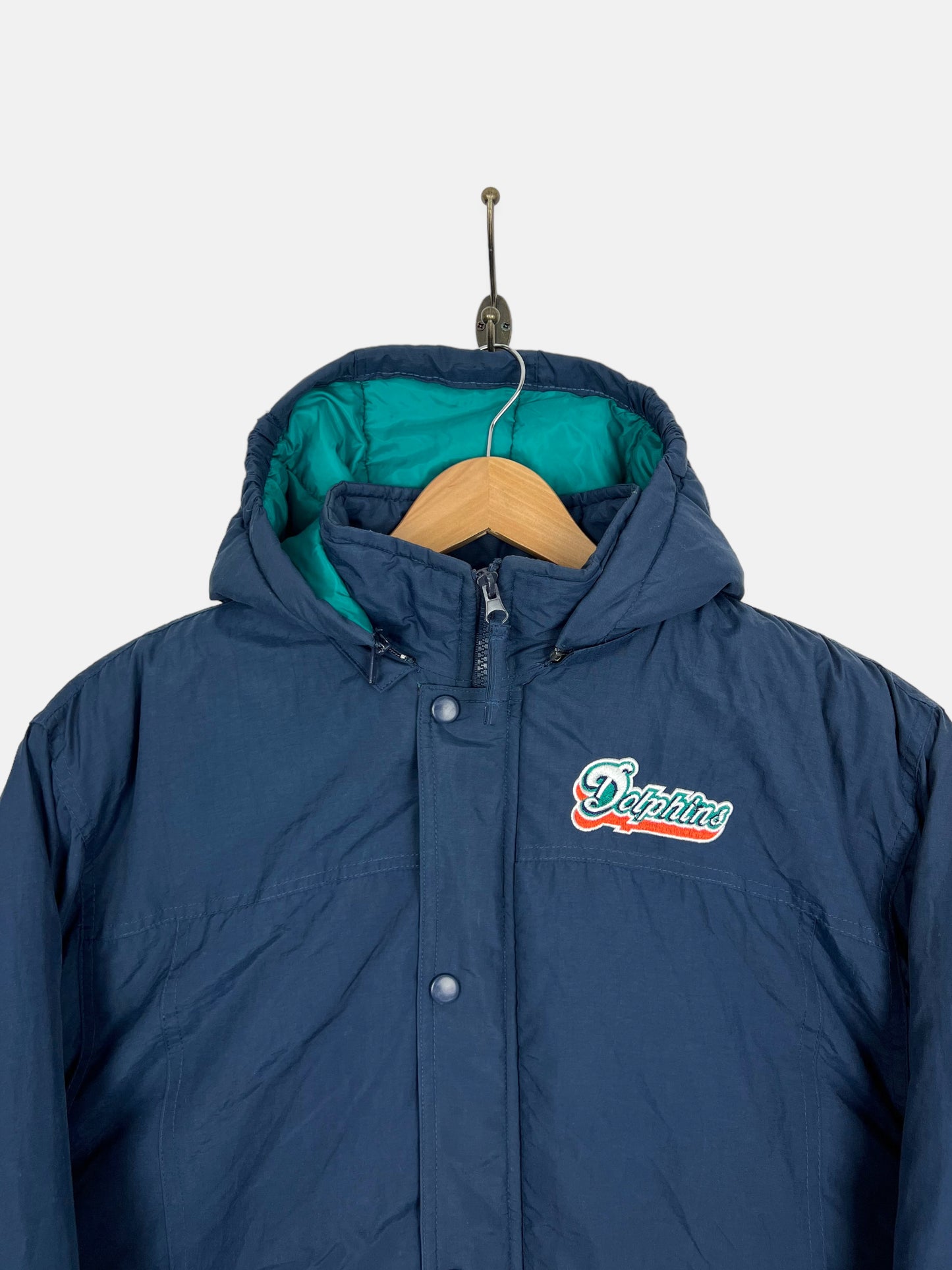 90's Miami Dolphins Reeebok NFL Embroidered Puffer Jacket Size M