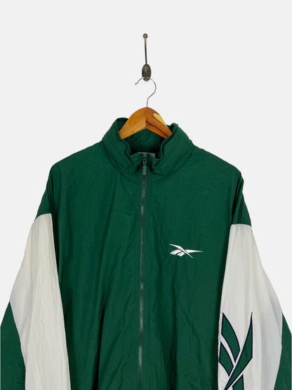 90's Reebok Embroidered Windbreaker with Hood Size L-XL