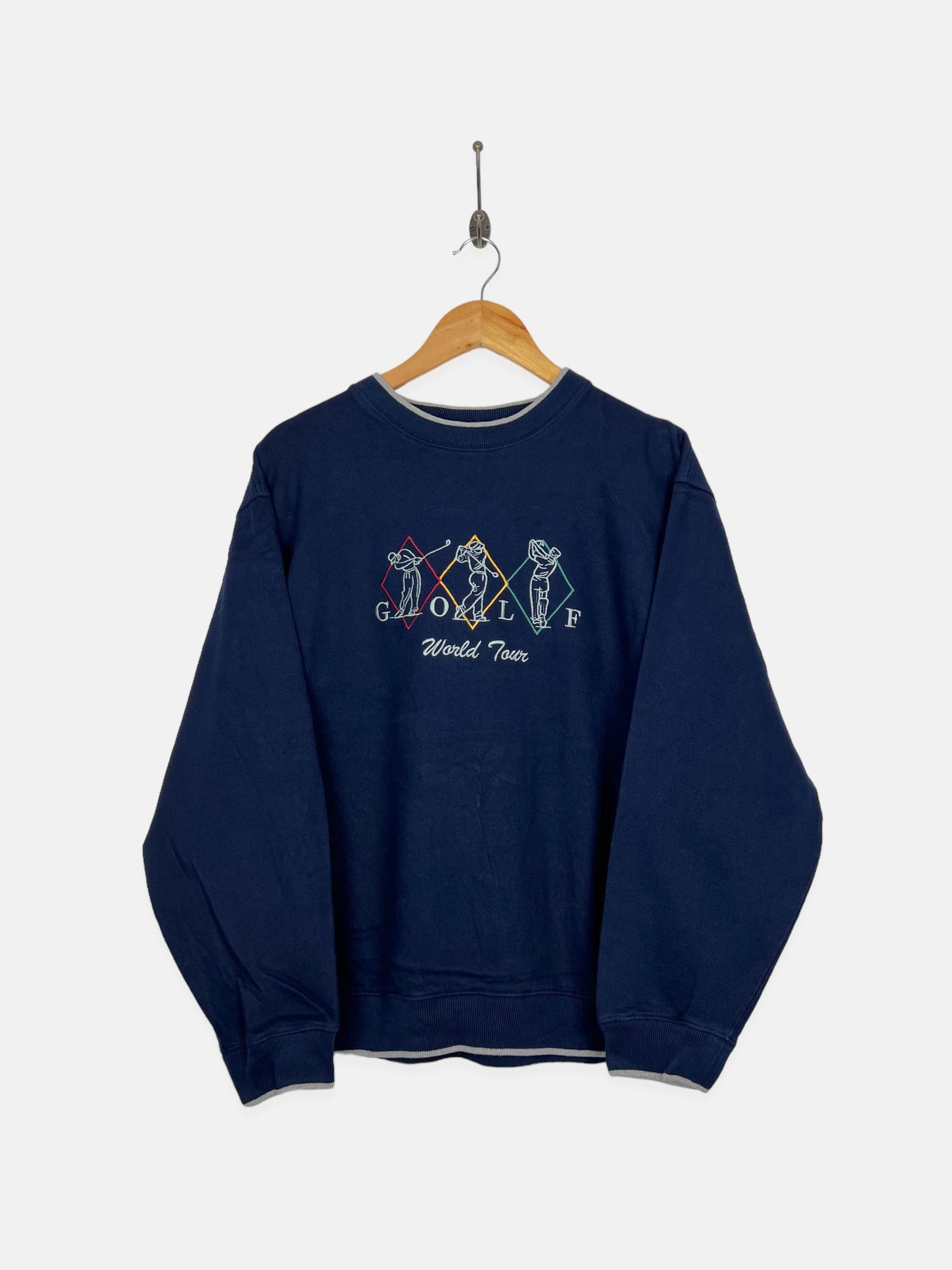 90's Golf World Tour Embroidered Vintage Sweatshirt Size M