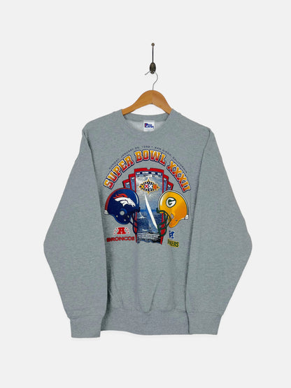 1998 NFL Super Bowl Broncos vs Packers USA Made Vintage Sweatshirt Size M-L