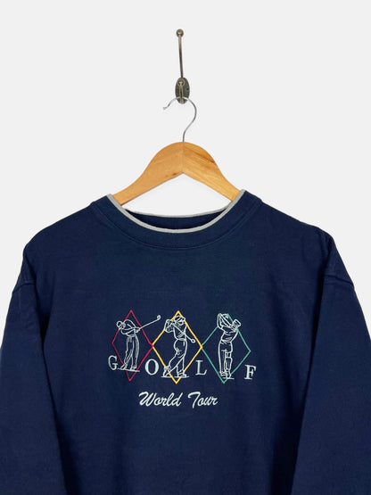 90's Golf World Tour Embroidered Vintage Sweatshirt Size M